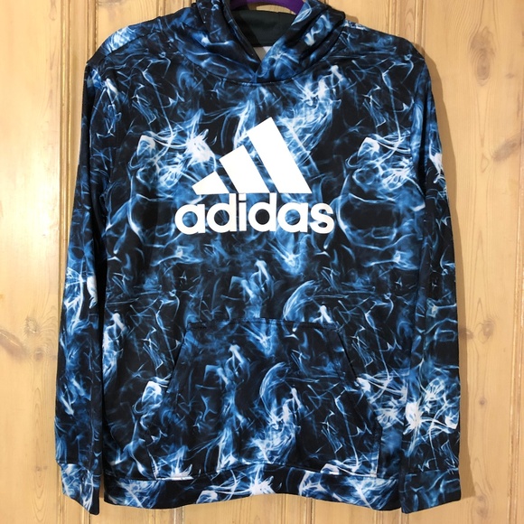 adidas Other - Adidas blue lightning/white sparks hoodie L 14-16